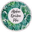 Alpha Epsilon Phi Palm Leaf Fringe Towel Blanket Hot on Sale