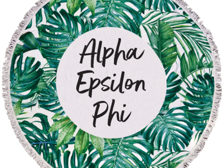 Alpha Epsilon Phi Palm Leaf Fringe Towel Blanket Hot on Sale