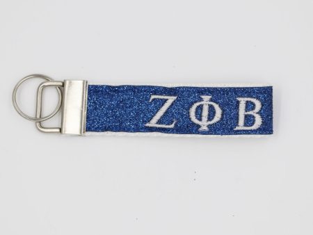 Zeta Phi Beta Glitter FOB Keychain For Discount