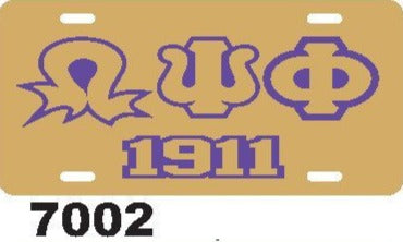 1911 Purple and Old Gold 1911   Life Member   Roo! License Plate Online