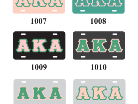 Alpha Kappa Alpha License Plate For Cheap