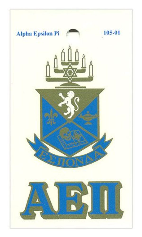 Alpha Epsilon Pi Decal - Discontinued Supply