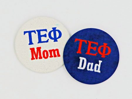 Tau Epsilon Phi Mom Dad Embroidered Button Online Sale