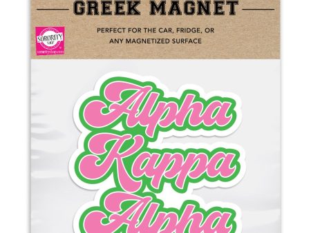 Alpha Kappa Alpha Retro Magnet - 2 per pack Online Hot Sale