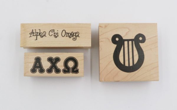 Alpha Chi Omega Rubber Stamp For Cheap