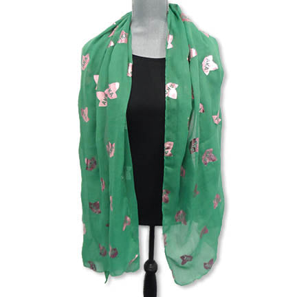 Alpha Kappa Alpha Foil Applique Gauze Scarf For Sale