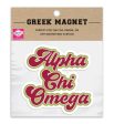 Alpha Chi Omega Retro Magnet - 2 per pack Fashion