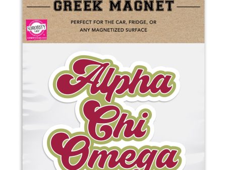 Alpha Chi Omega Retro Magnet - 2 per pack Fashion