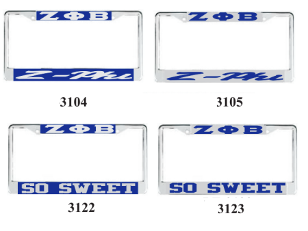 Zeta Phi Beta Z-Phi   So Sweet License Frame Hot on Sale