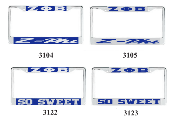 Zeta Phi Beta Z-Phi   So Sweet License Frame Hot on Sale