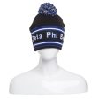 Zeta Phi Beta Pom Pom Knit Beanie For Sale