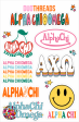 Alpha Chi Omega Rainbow Sticker Sheet Online Sale