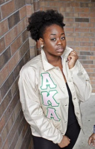 Alpha Kappa Alpha Crossing Jacket w  Shield For Cheap