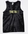 Sorority Spider Black Tie Dye Tank with Smiley Face Design Online Hot Sale