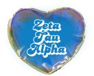 Zeta Tau Alpha Holographic Heart Shaped Makeup Bag Discount