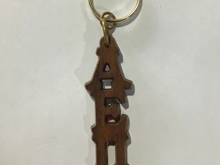 Alpha Epsilon Pi Wood Letters Keychain Online