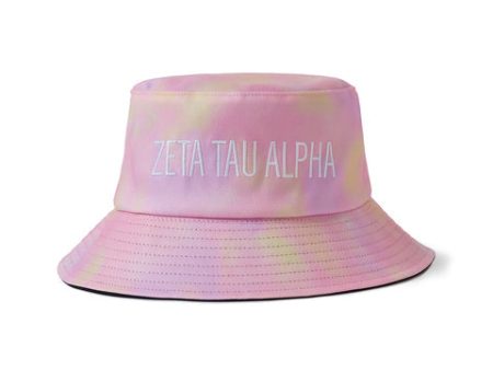 Zeta Tau Alpha Tie Dye Pastel Bucket Hat Online Sale