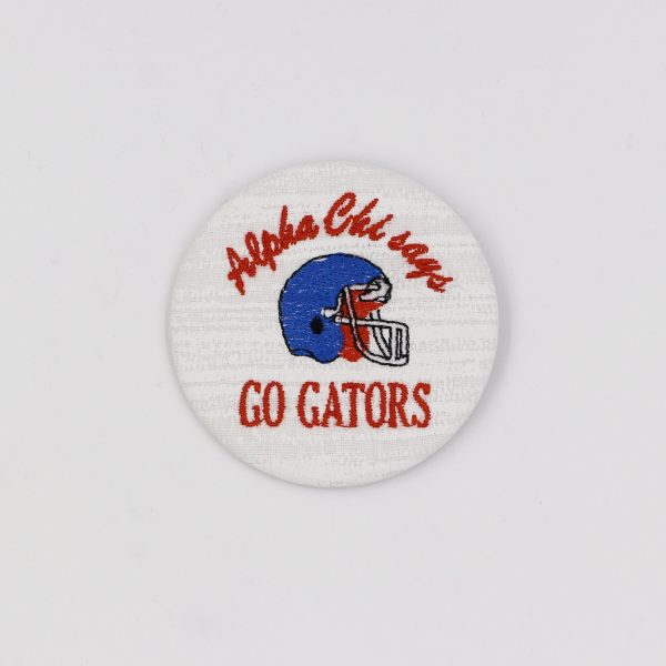 Alpha Chi Omega Gator Mascot Game Day Embroidered Button For Discount