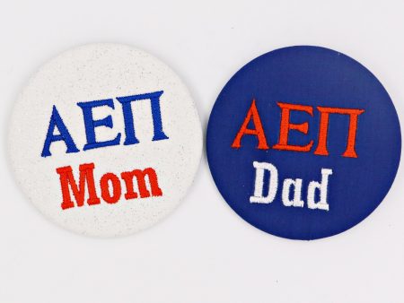 Alpha Epsilon Pi Mom Dad Embroidered Button For Discount