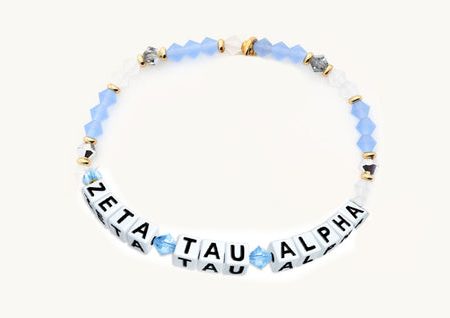 Zeta Tau Alpha Beaded Sorority Name Bracelet Discount