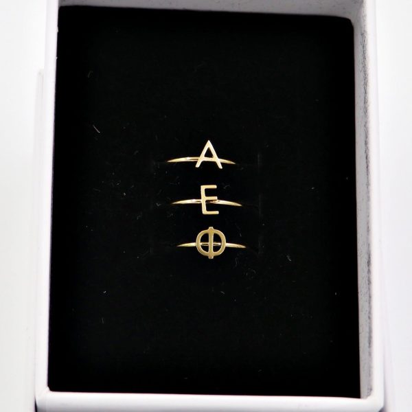 Alpha Epsilon Phi Stacked Rings on Sale