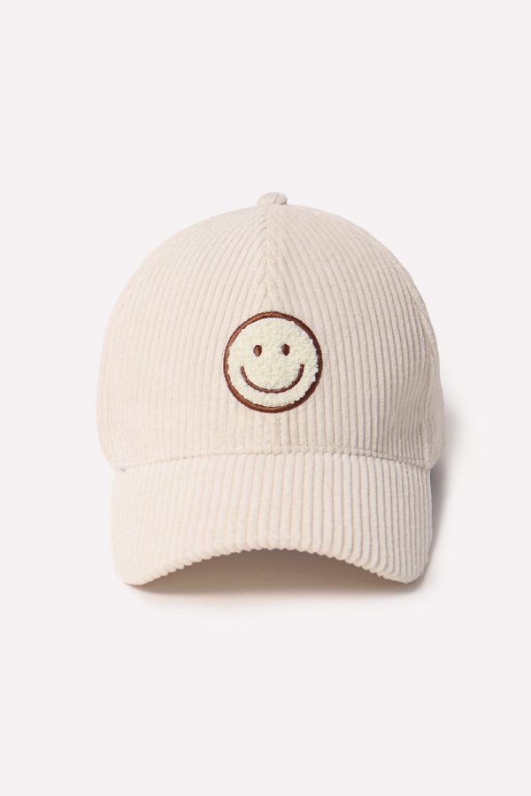 Smiley Face Chenille Corduroy Hat For Sale