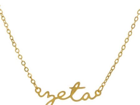 Zeta Tau Alpha Script Necklace Online now