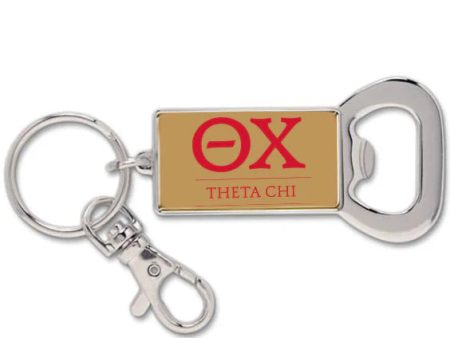 Theta Chi Keychain with Flat Bottle Opener Online