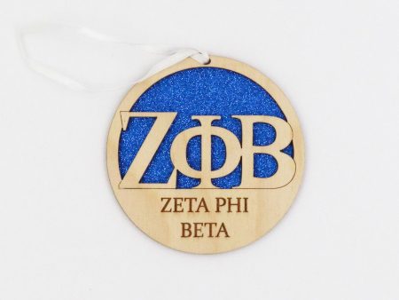 Zeta Phi Beta Glitter Ornament For Sale