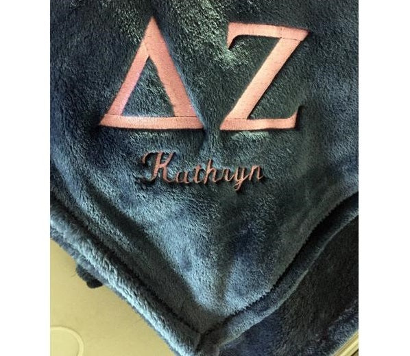 Sorority Oversized Ultra Plush Blanket With Embroidery Supply