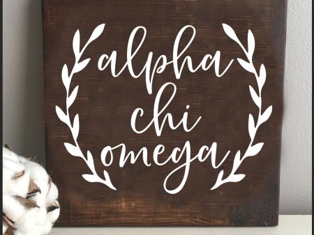 Alpha Chi Omega Wooden Sign Cheap