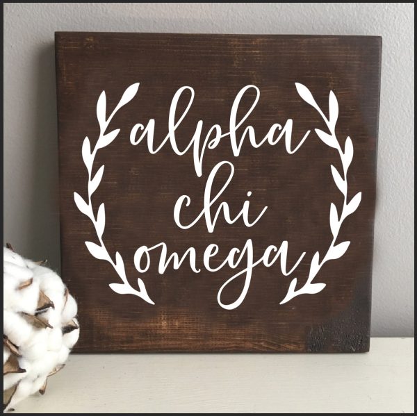 Alpha Chi Omega Wooden Sign Cheap