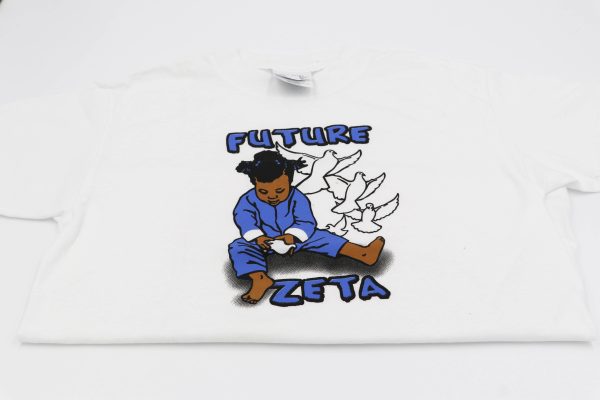 Zeta Phi Beta  Future Zeta  White Tee 2 For Sale