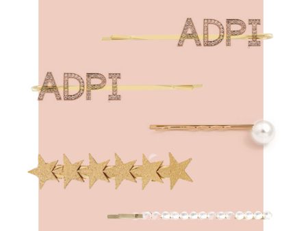 Alpha Delta Pi Rhinestone Hair Clips Hot on Sale