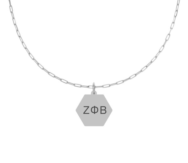 Zeta Phi Beta Paperclip Necklace with Pendant Supply