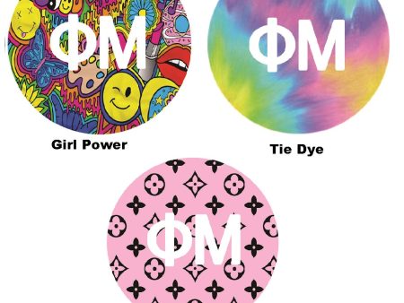 Phi Mu Printed Button Collection Supply