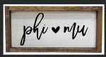 Phi Mu Wooden Sign Hot on Sale