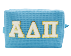 Alpha Delta Pi Waffle Make-Up Bag with Chenille Letters For Discount