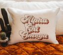 Alpha Chi Omega Retro Throw Pillow on Sale