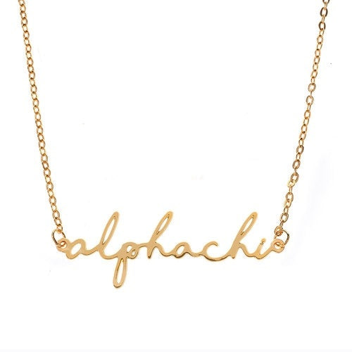 Alpha Chi Omega Script Necklace Fashion