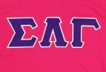 Sigma Lambda Gamma Satin Stitched Pink Tee Online Sale