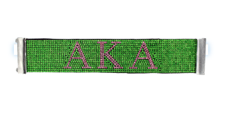 Alpha Kappa Alpha Austrian Crystal Bracelet With Magnet Closure Online Hot Sale