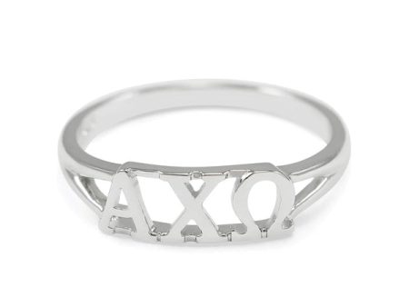 Alpha Chi Omega Sterling Silver Ring Online Hot Sale