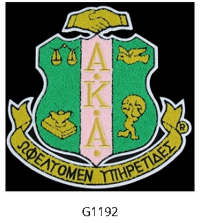 Alpha Kappa Alpha Chenille Shield Patch Supply