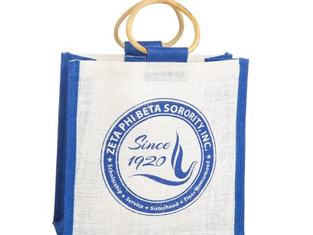 Zeta Phi Beta Mini Jute Bag Online now