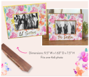 Alpha Delta Pi Gold Foil & Floral Painted Wooden Picture Frame Sale