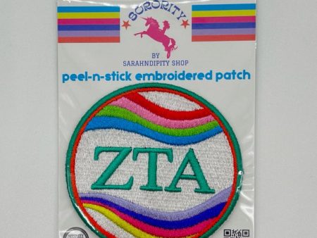 Zeta Tau Alpha Colorful Peel & Stick Patch For Cheap