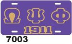 1911 Purple and Old Gold 1911   Life Member   Roo! License Plate Online