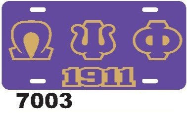 1911 Purple and Old Gold 1911   Life Member   Roo! License Plate Online