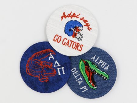 Alpha Delta Pi Gator Mascot Game Day Embroidered Button Online Sale